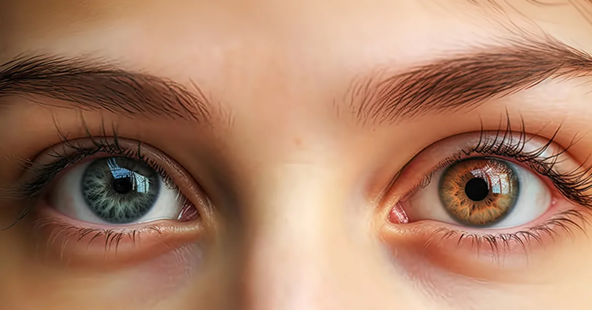 Heterochromia different coloured eyes