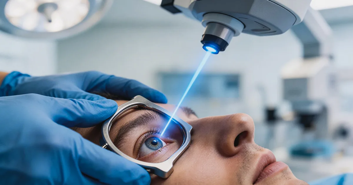 Retina laser treatment procedure