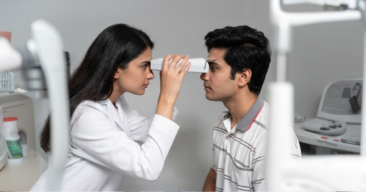 Eye pressure check