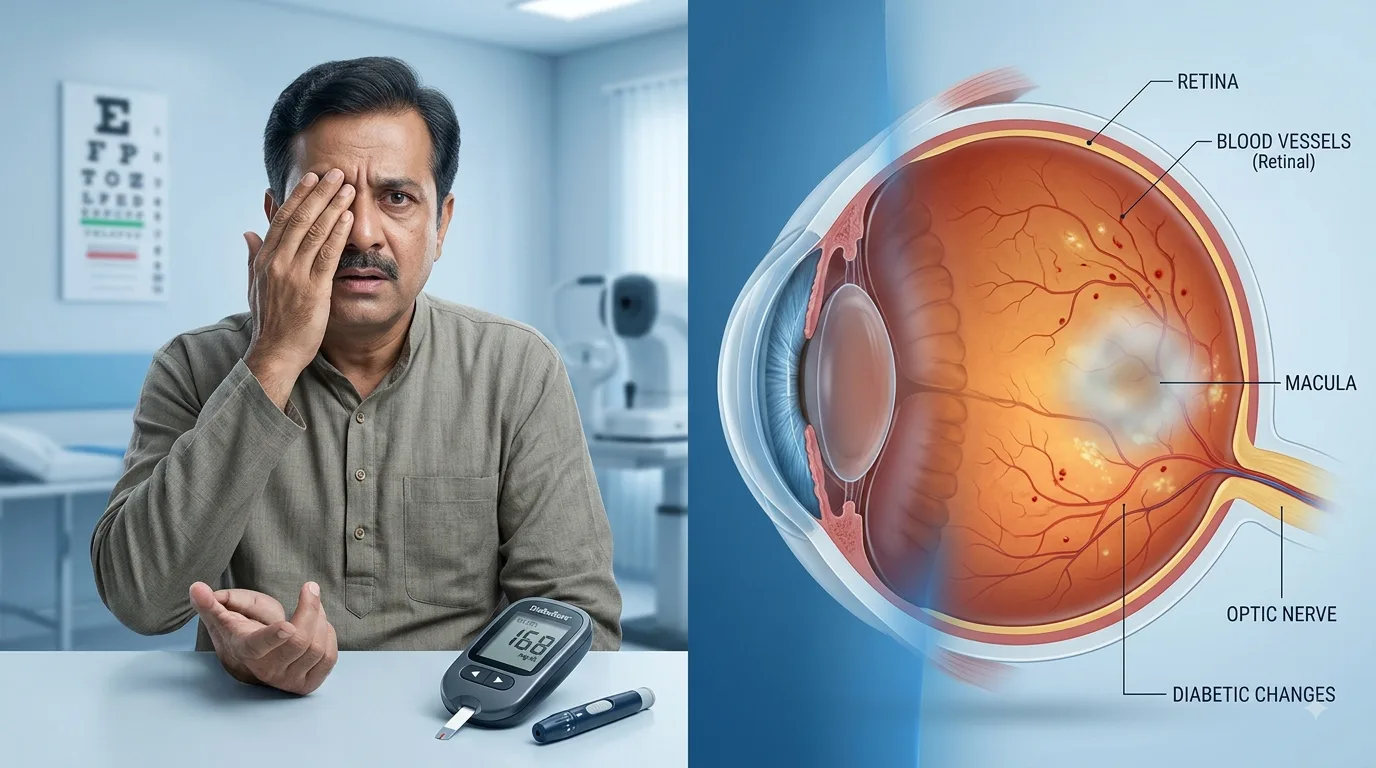 Diabetes causing sudden vision loss