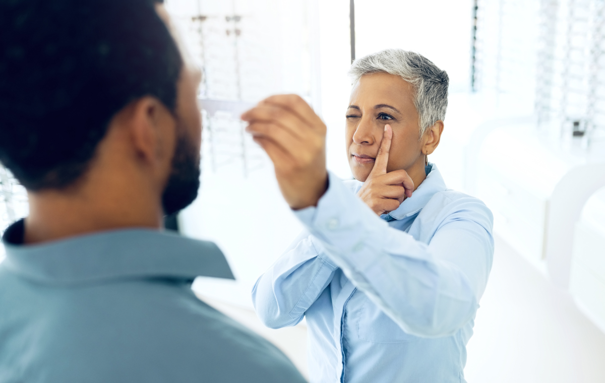 Doctor examining a patient’s eye